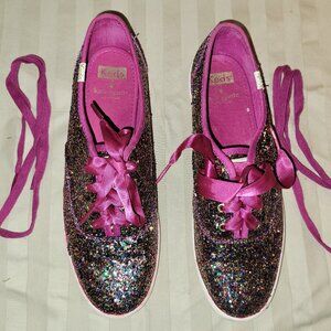 Keds X Kate Spade Pink Glitter Sneakers